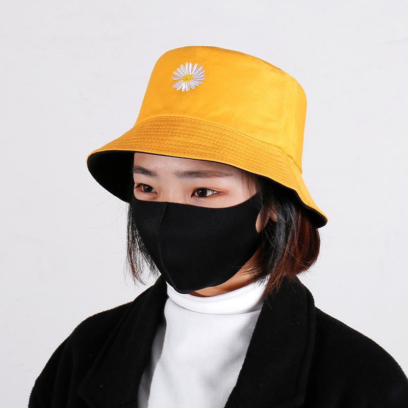 MŨ XINH - Mũ BUCKET 2 Mặt THÊU HOA CÚC