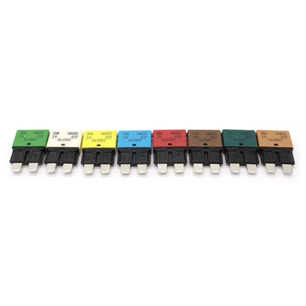 2X 7.5Amp Mini Automatic Reset -Style Circuit Breaker for Car Truck Marine