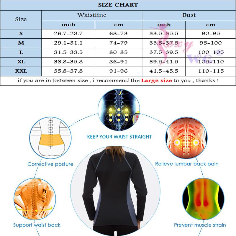 SEXYWG Giảm Béo tập Toàn Thân Thể Dục Chặt Nữ Neoprene Xông Hơi Phù Hợp Với Vòng Eo Huấn Luyện Định Thảm Yoga Dây Kéo Áo Sơ Mi Dài Tay Áo
