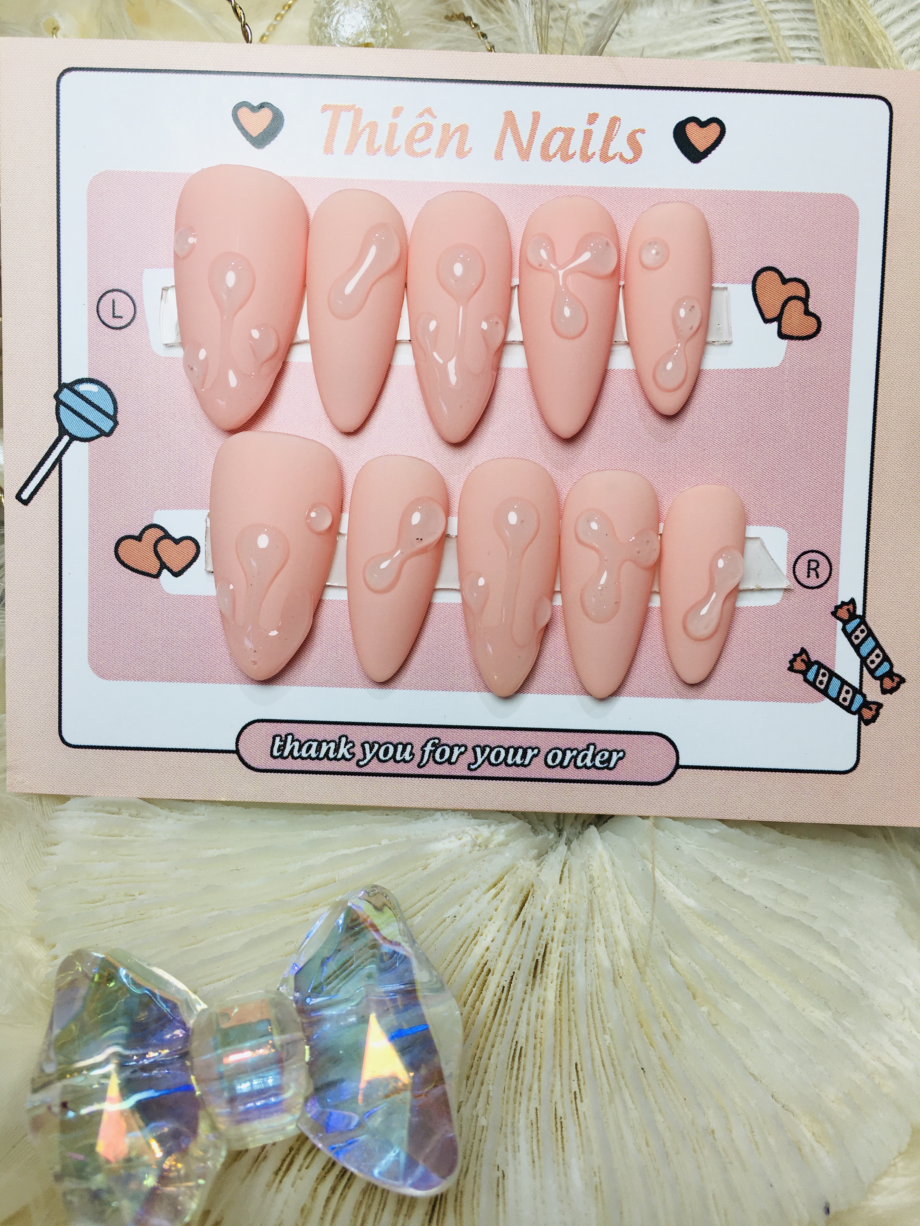 NAILBOX _MẪU NAIL THIẾT KẾ TẶNG KÈM KEO DŨA [ NAIL 501] có nhận làm theo yêu cầu