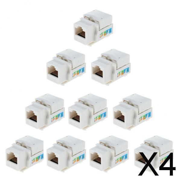 4x10pcs    Jack Module Network Connector  Module-White