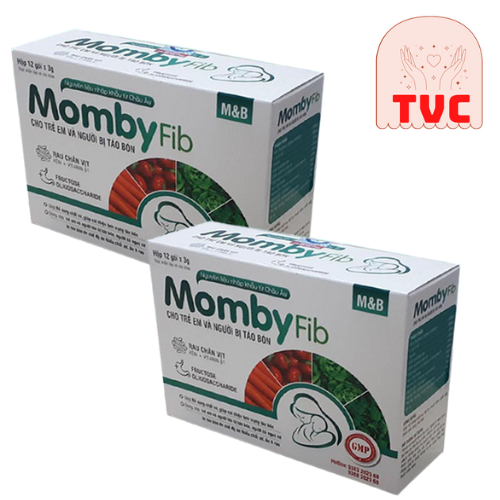 Combo 2 Hộp Cốm Vi Sinh Momby Fib - Giúp Bé Tiêu Hoá Tốt,Nhuận Tràng, Bổ Sung Chất Xơ Và Vitamin Cho Bé,Men Vi Sinh