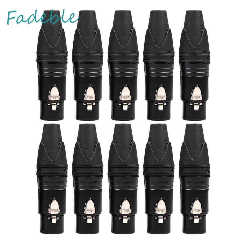 Set 10 Đầu Nối Dây Cáp Âm Thanh XLR 3Pin