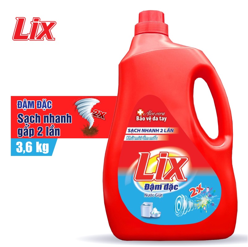 Nước giặt Lix đậm đặc hương hoa 3.6Kg NG360