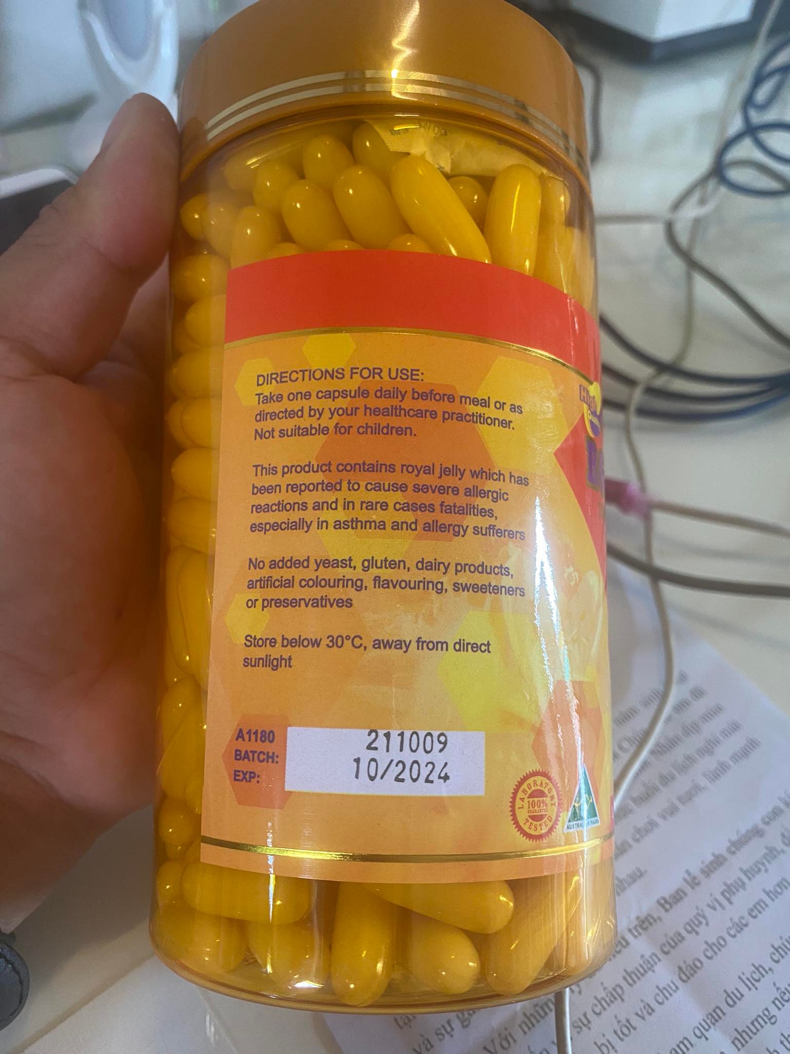 Viên uống Sữa Ong Chúa Royal Jelly 1550mg Soft Gel Capsules