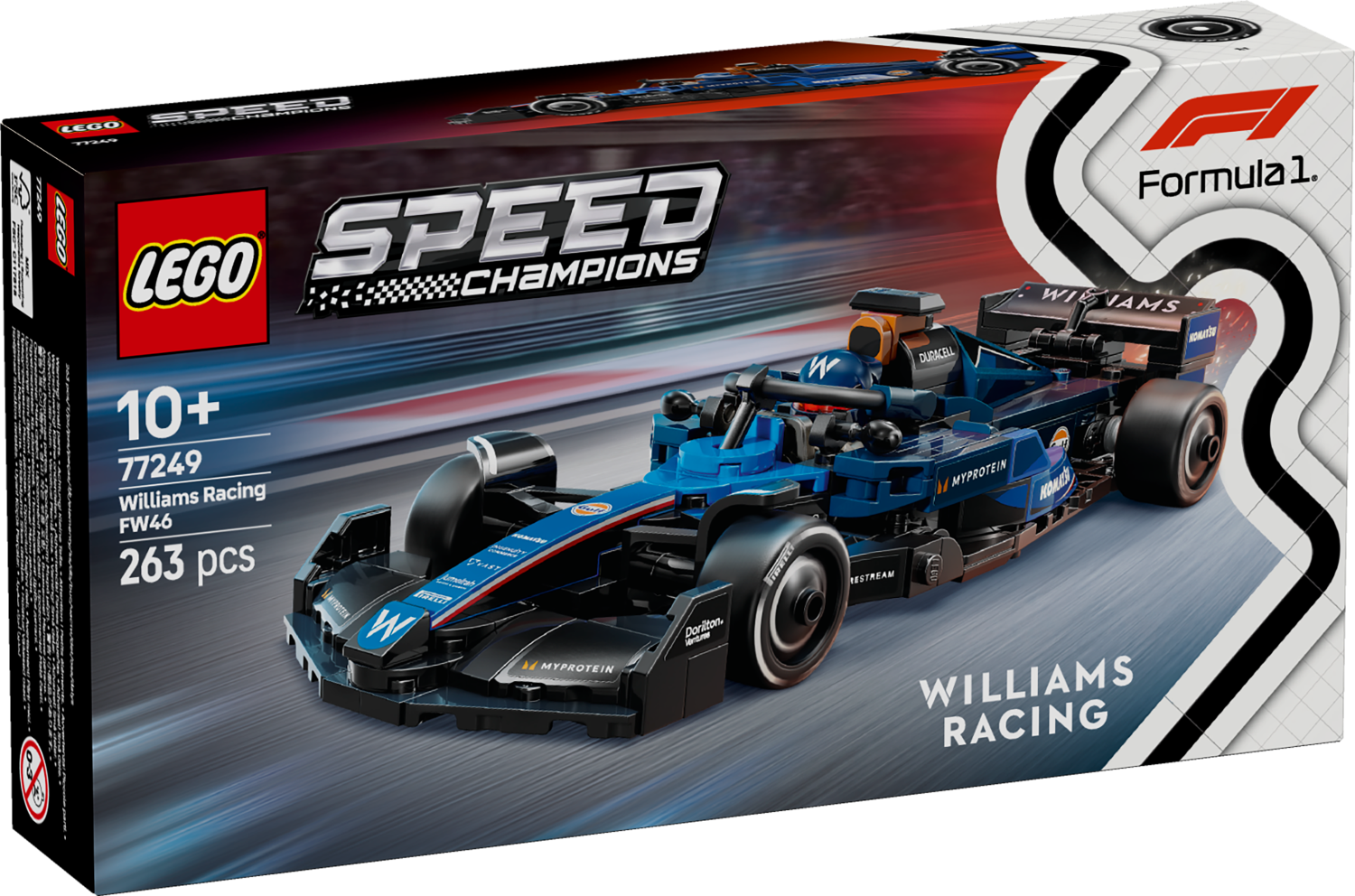 Đồ Chơi Lắp Ráp Xe Đua Williams Racing FW46 F1 - Lego Speed Champions 77249 (263 Mảnh Ghép)