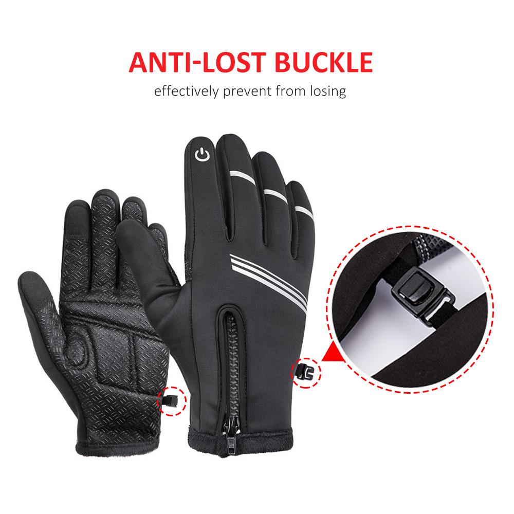 Găng tay mùa đông đi xe đạp ấm áp có thể vuốt màn hình cảm ứng tập thể thao, trượt tuyết ngoài trời