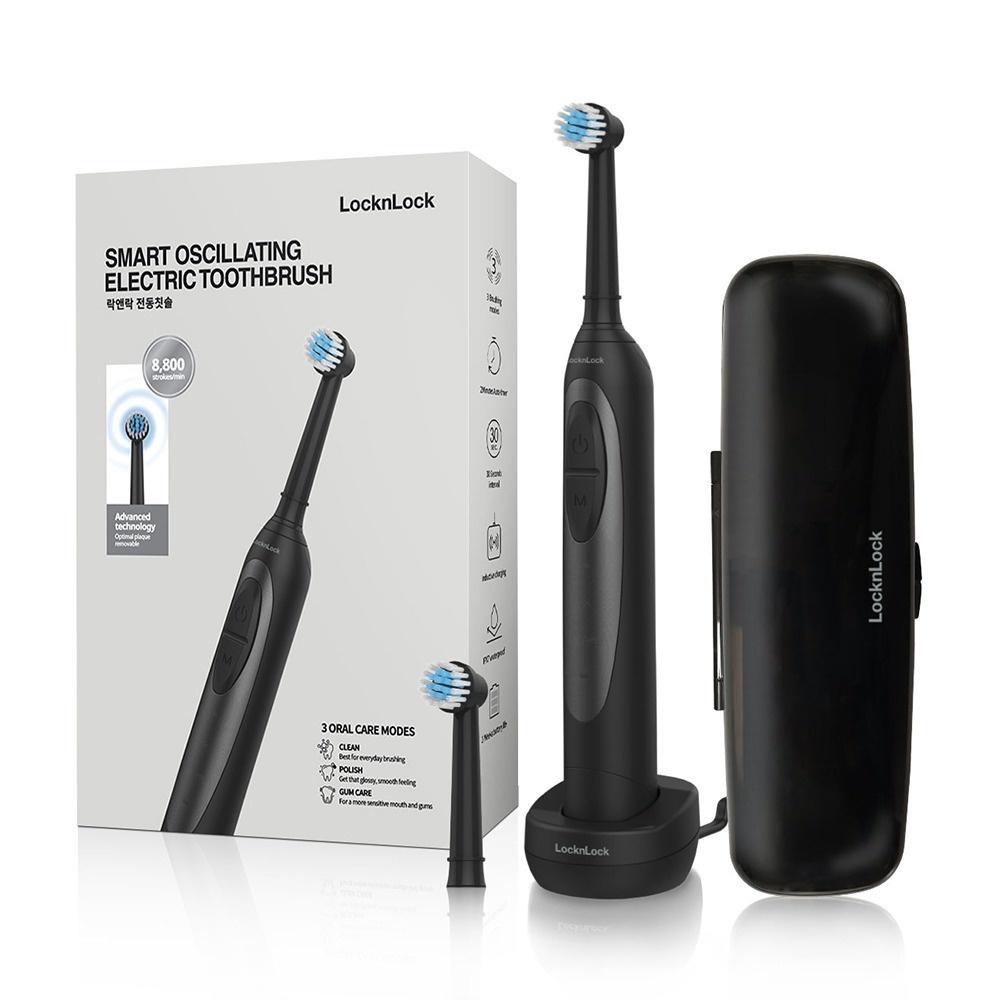 Bộ 4 đầu bàn chải điện Lock&Lock ENR626BLK_RB màu đen - Hàng chính hãng - Hapos