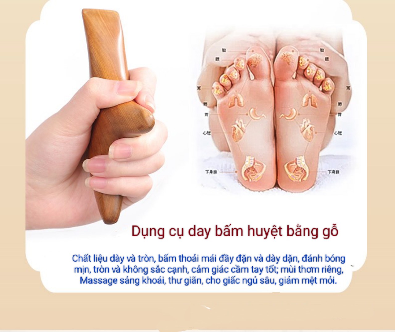 Dụng Cụ Day Ấn Huyệt, Massage , cạo gió Hình Tam Giác Giảm Căng Thẳng, Lưu Thông Máu Huyết