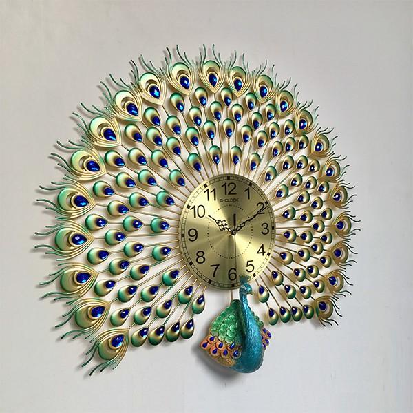 Đồng hồ treo tường GCLOCK loại to KT 65x75 cao cấp làm từ kim loại sơn tĩnh điện chạy máy kim trôi chuẩn