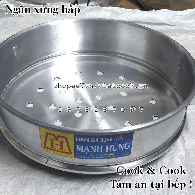 Ngăn xửng hấp bánh bao Size 38 Nhôm / Hấp hải sản/ Hấp rau củ quả