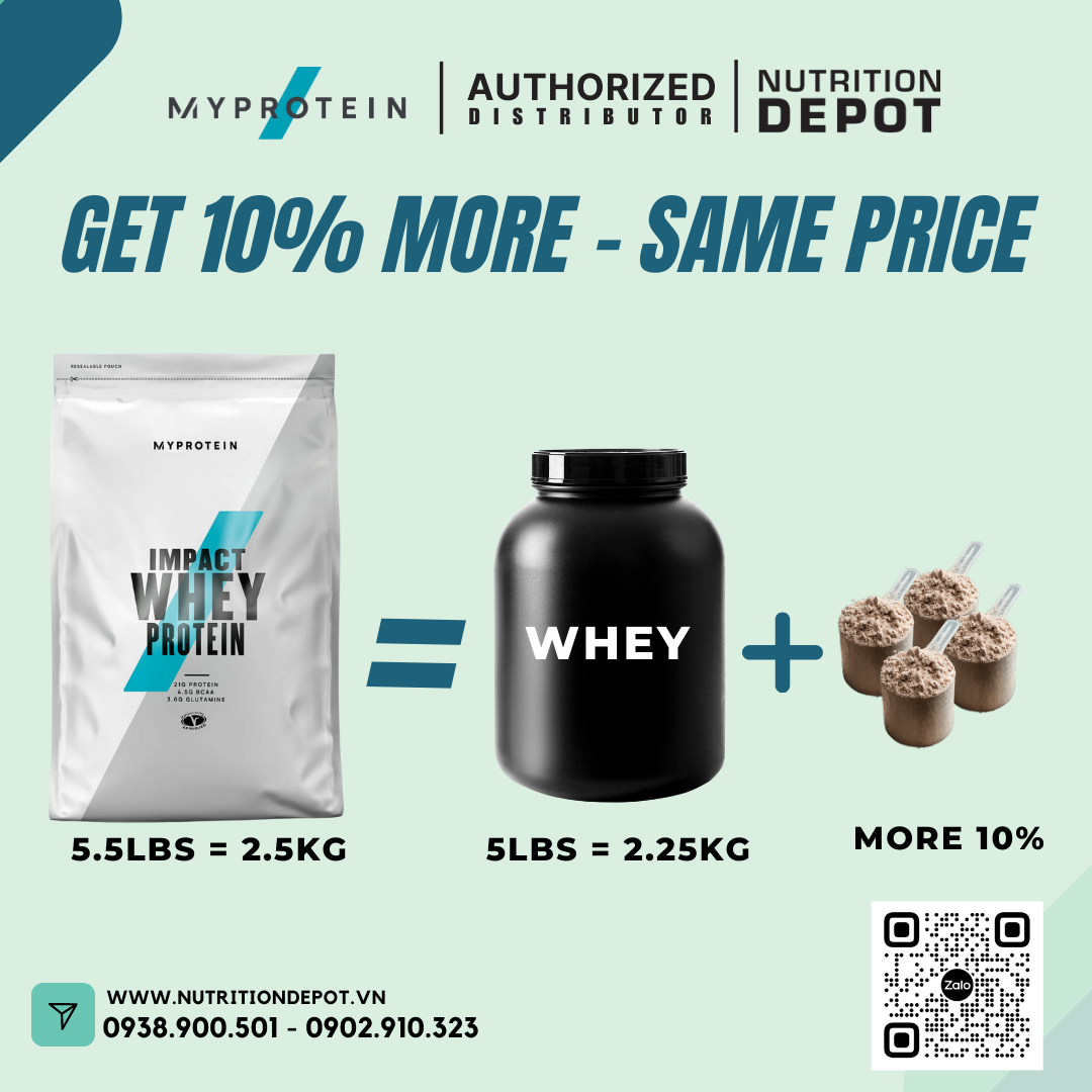 Sữa tăng cơ Impact Whey Protein 2.5kg - Nutrition Depot