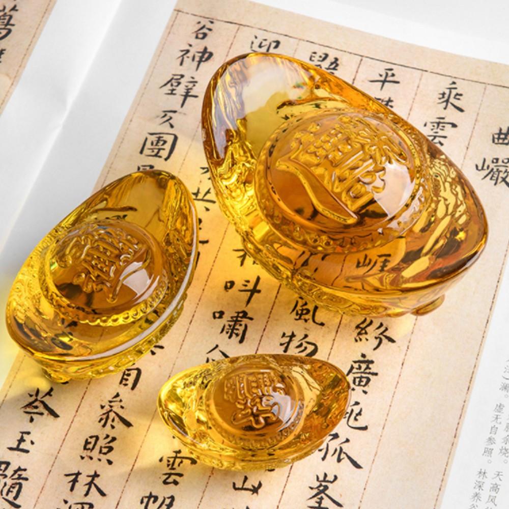 Thỏi vàng pha lê chạm Rồng tinh tế - Đỉnh vàng phong thủy may mắn