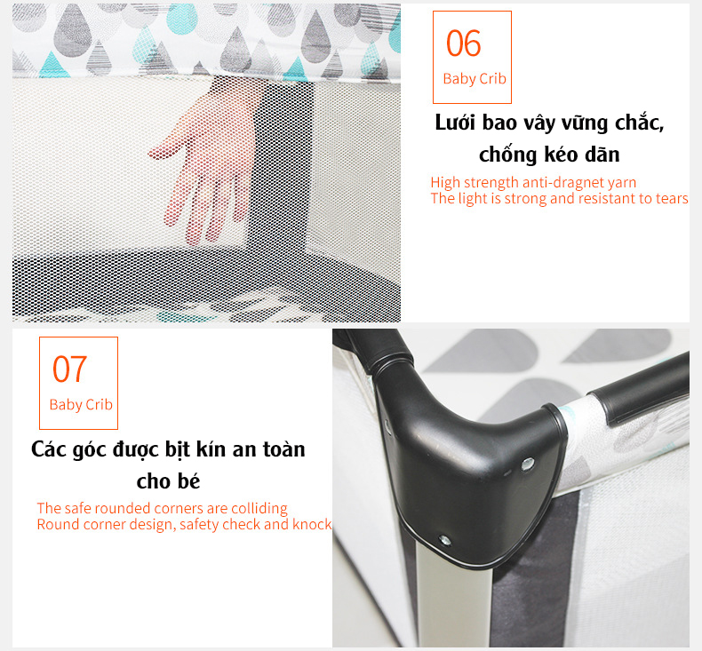 Giường cũi, nôi 4 in1 đa năng cho trẻ sơ sinh Alfor Baby