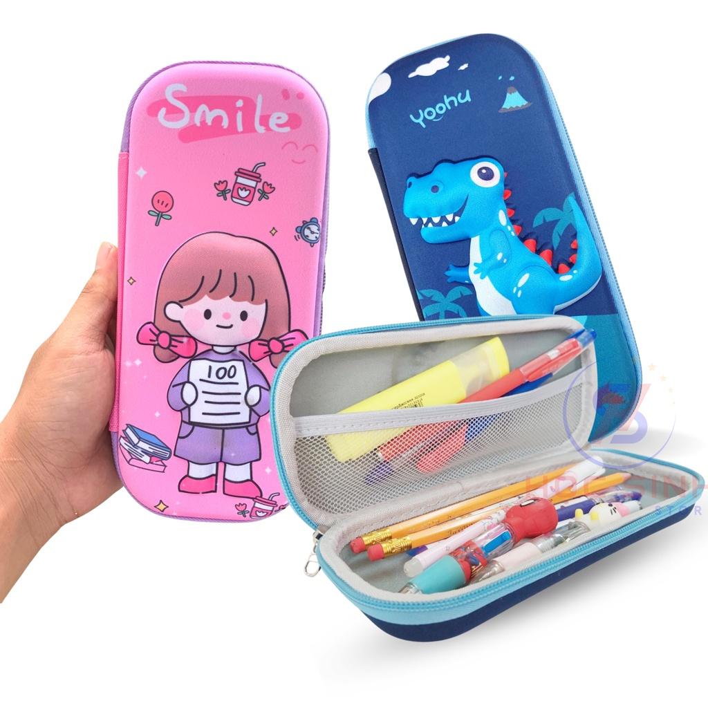 Bóp Đựng Viết Họa Tiết 3D Dễ Thương Nhựa cứng Eva Chống Sốc, Chống Nước Nhiều Mẫu