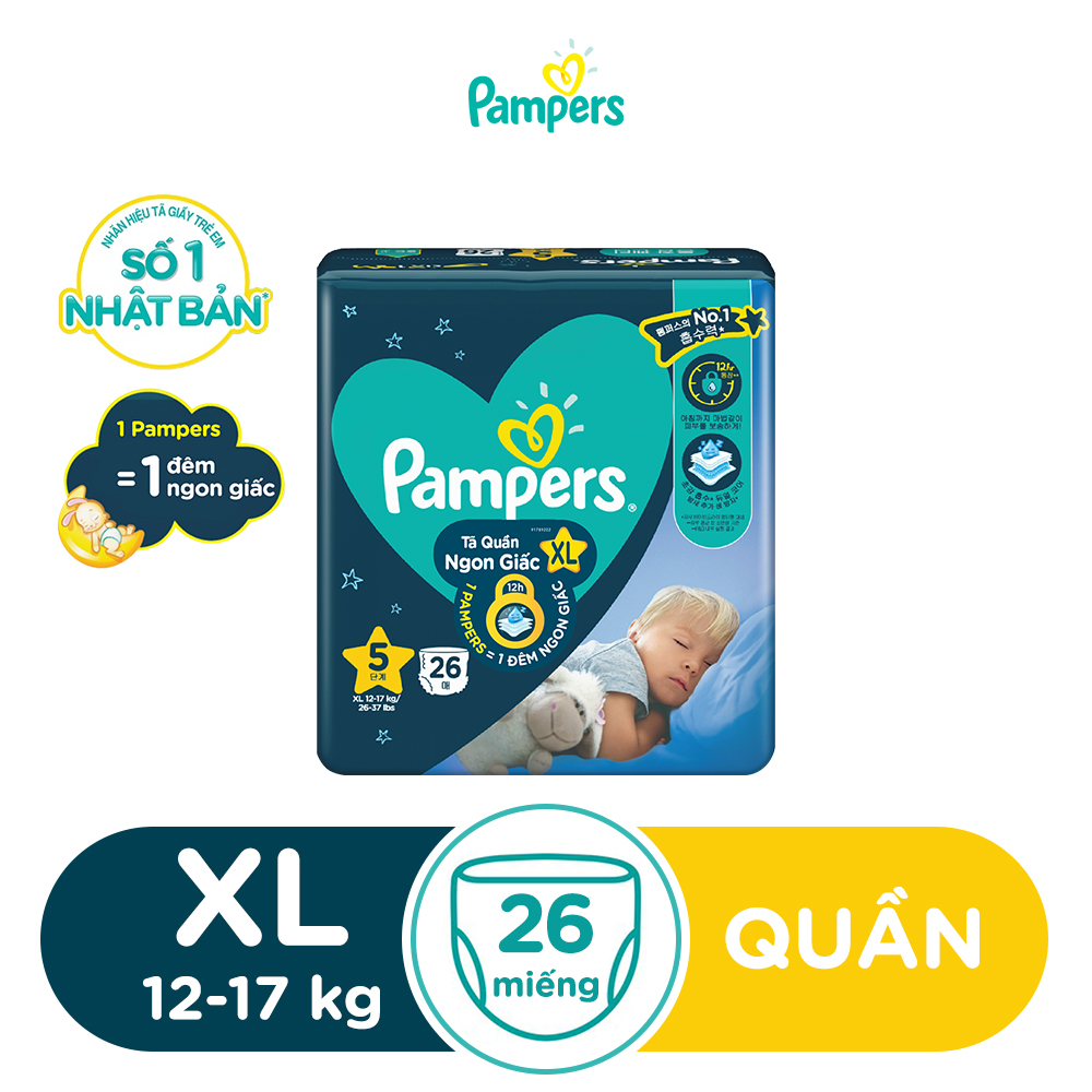 Tã Quần PAMPERS Ngon Giấc L30/XL26/XXL22