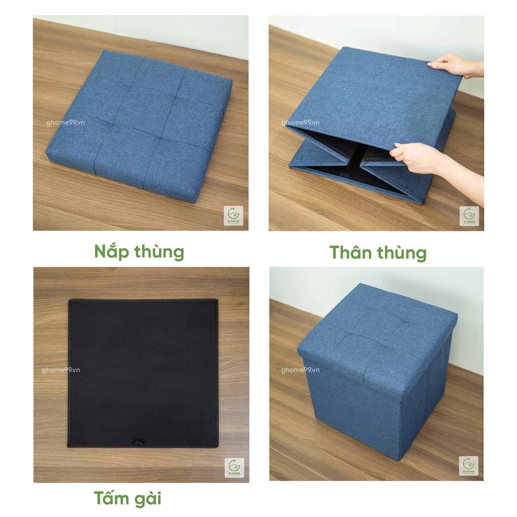 Ghế đựng đồ đa năng hộp đựng quần áo, ghế hộp sofa ghế đôn khung gỗ nhân tạo made in Việt Nam TV04