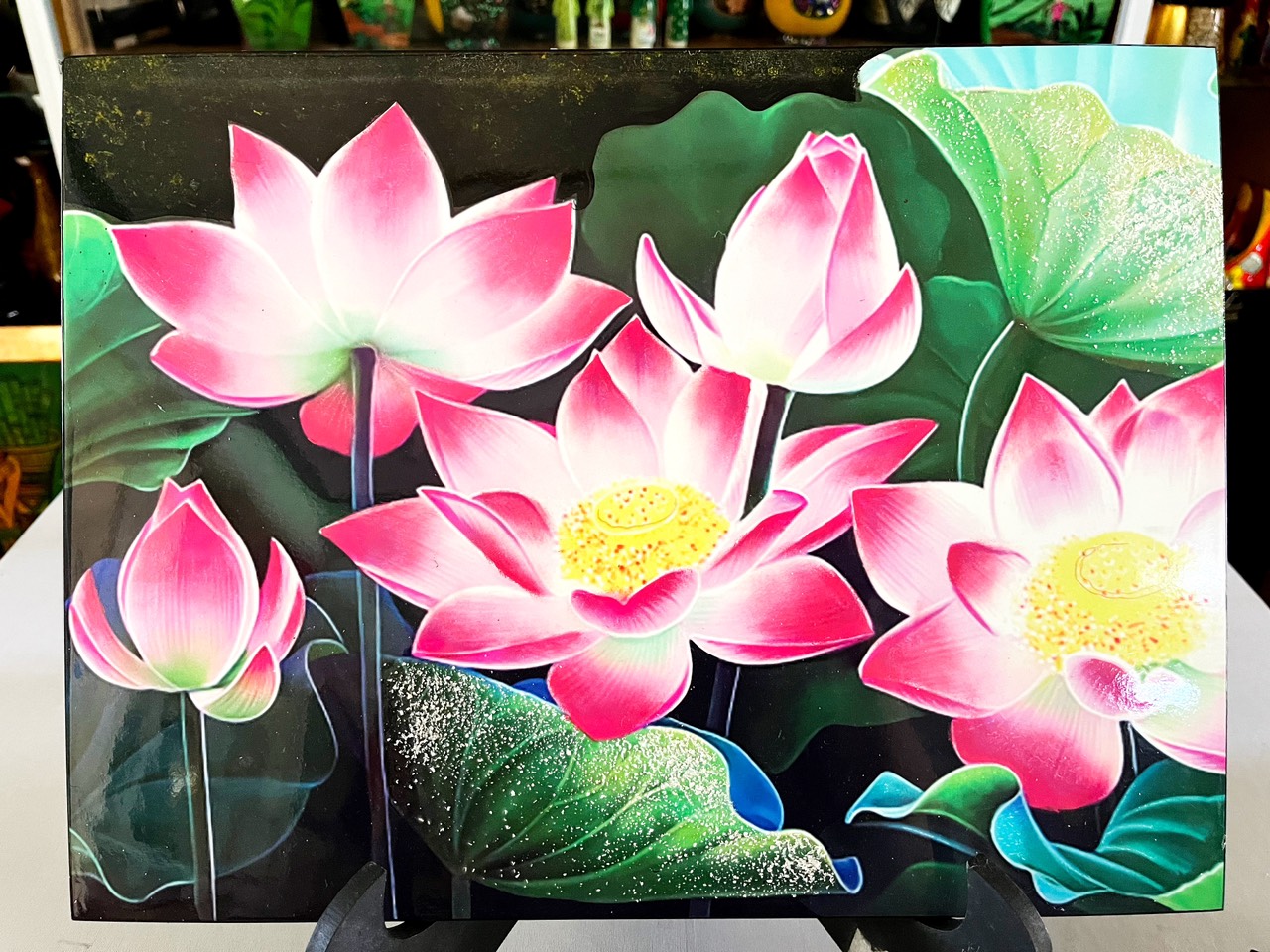 Tranh Sơn Mài - HOA SEN | Size 30x40 cm | Tinh Hoa Nghệ Thuật Việt – Thanh Tịnh và Trang Nhã