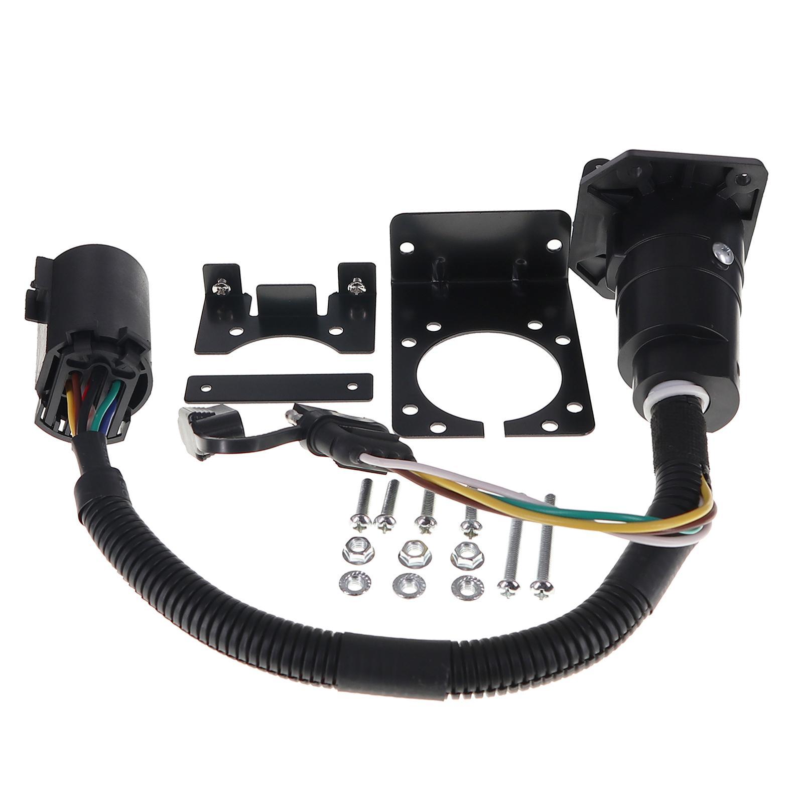 Trailer Wiring Adapter 4 Pin Sockets and 7 Pin Plug Weatherproof Hardware