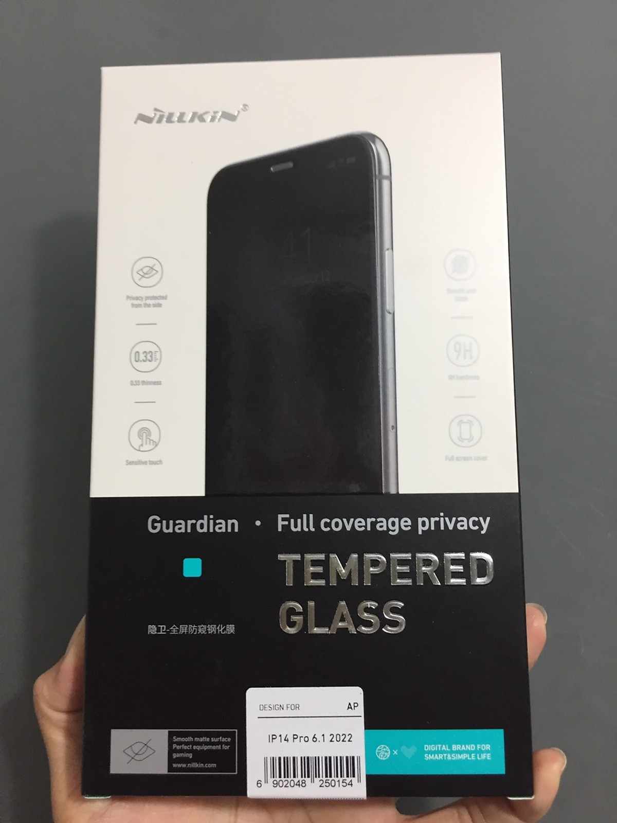 Kính chống nhìn trộm cho iP 14 Pro Max / 14 Pro / 14 Max / 14 Nillkin Guardian - Hàng chính hãng