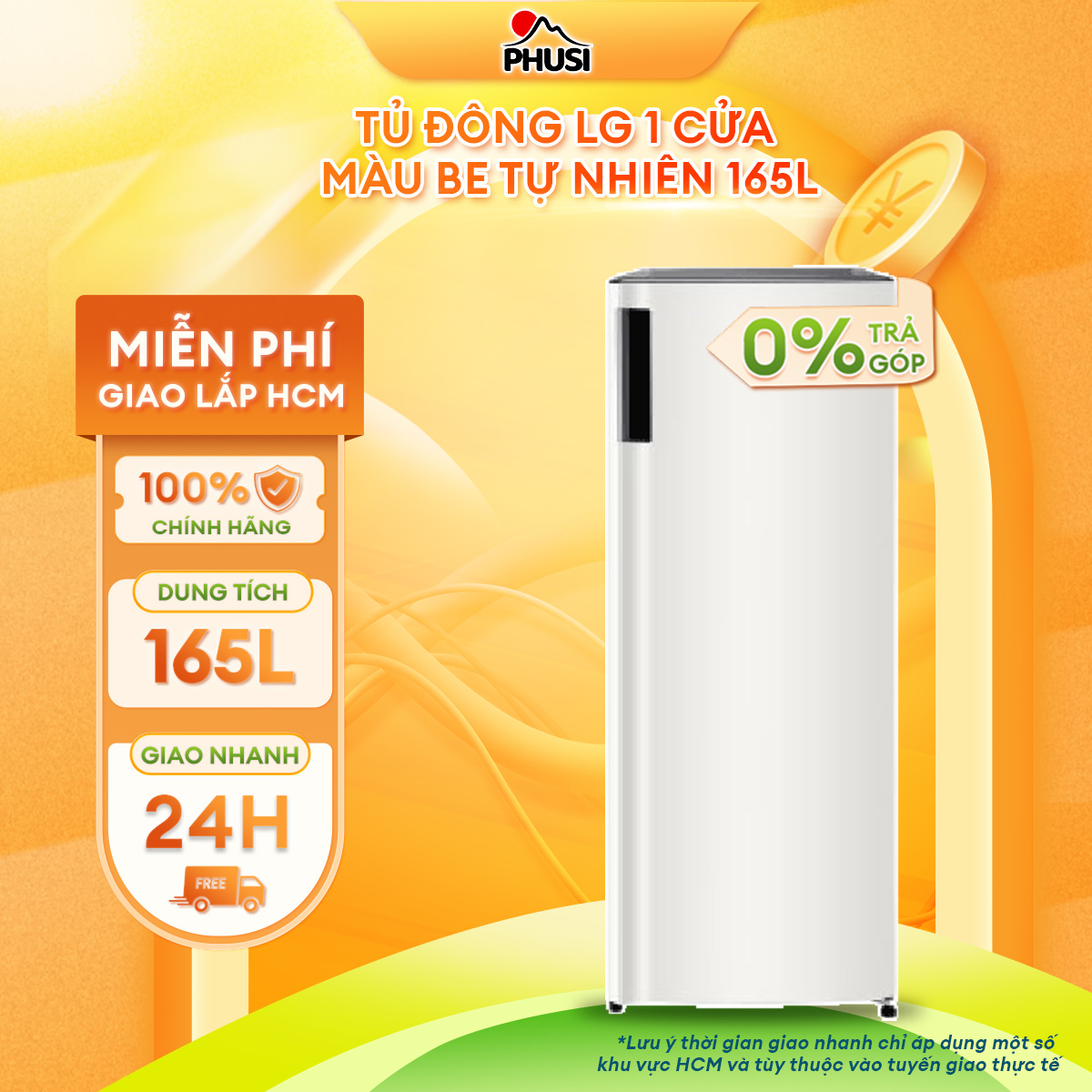 Tủ Đông LG Inverter 165 lít LOF16BGM - Hàng Chính Hãng