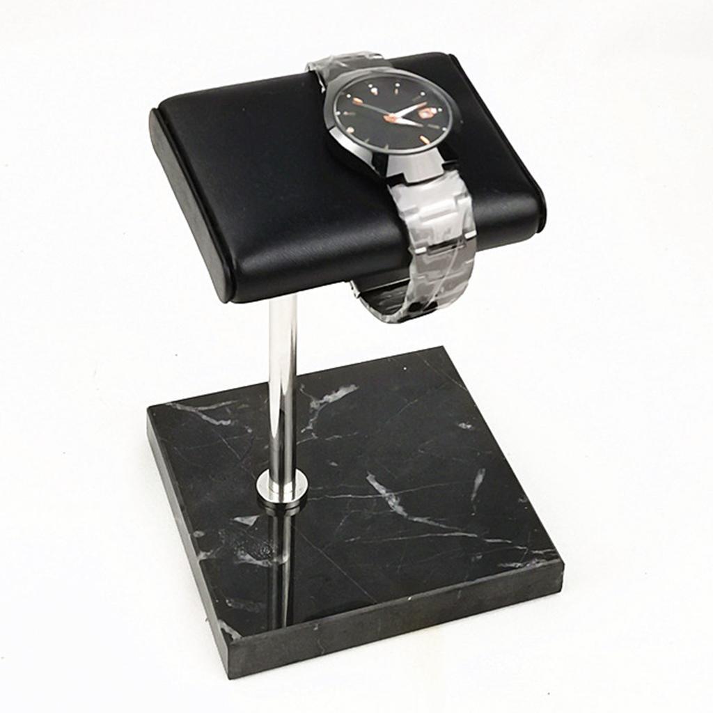 Black And White Marble And PU Watch Stand For Display