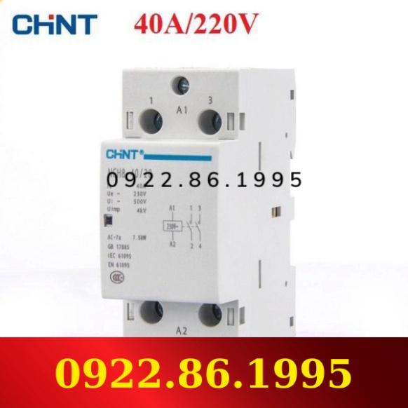 HàngNeW Chint Khởi động từ, contactor 1 pha CHINT NCH8 40A/220V Xám mới