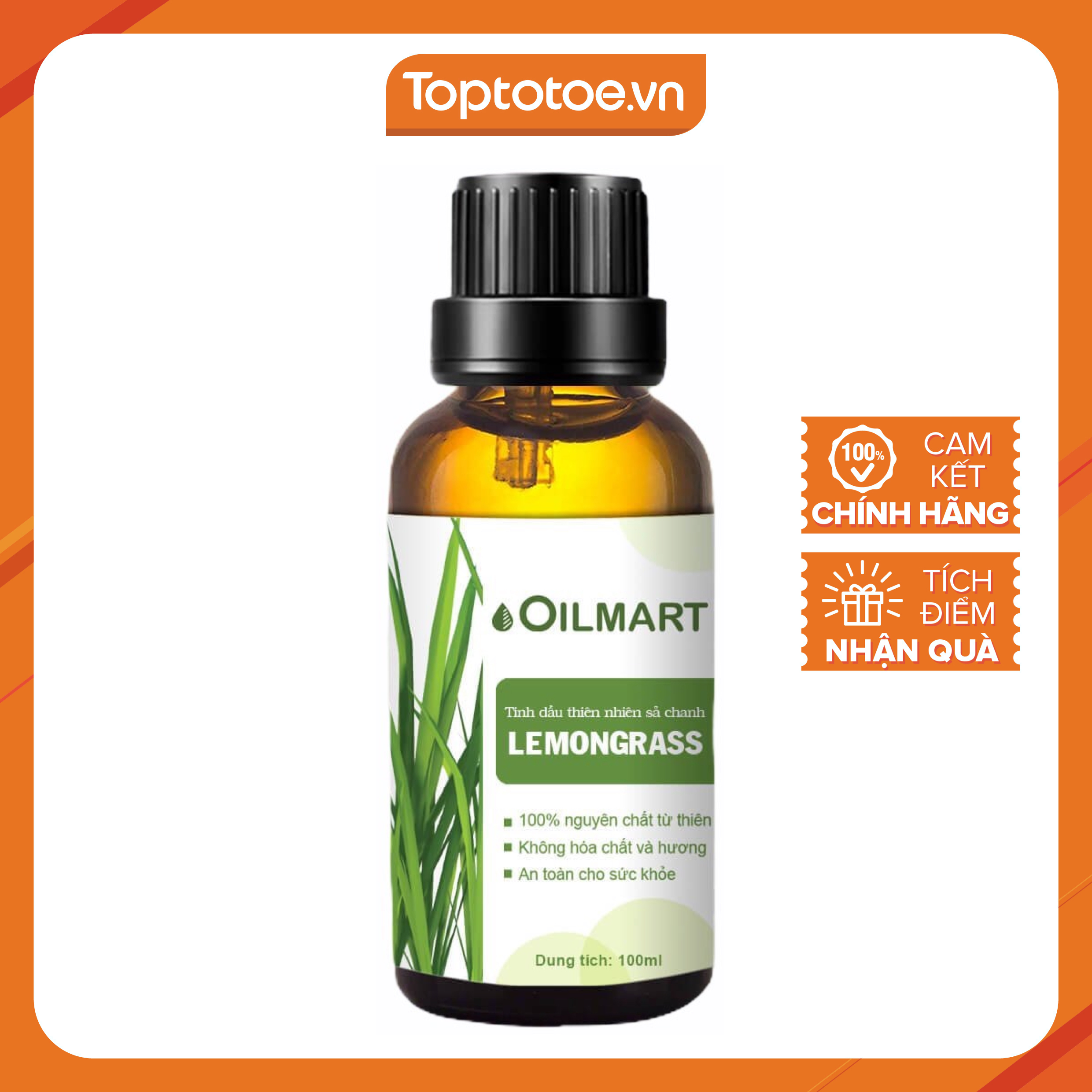 Tinh Dầu Thiên Nhiên Sả Chanh Oilmart Lemongrass Essential Oil 100ml