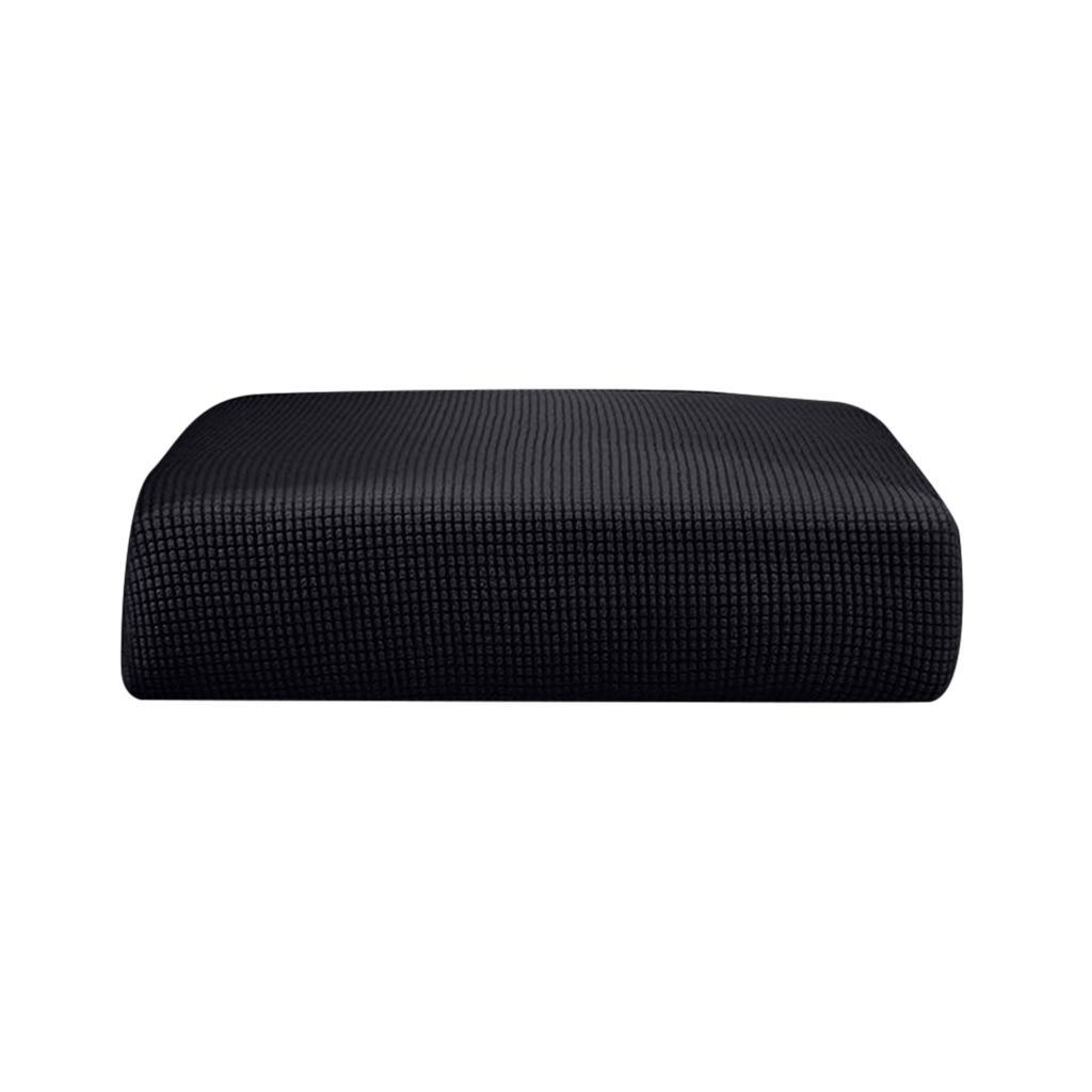 2Pcs Sofa Futon Seat Cushion Couch Slip Black_Size