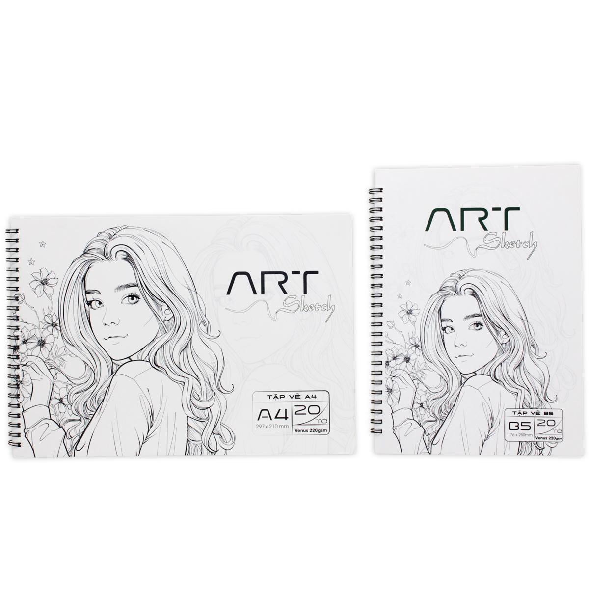 Tập Vẽ Lò Xo Art Sketch B5 - 40 Trang 220 - The Sun 02