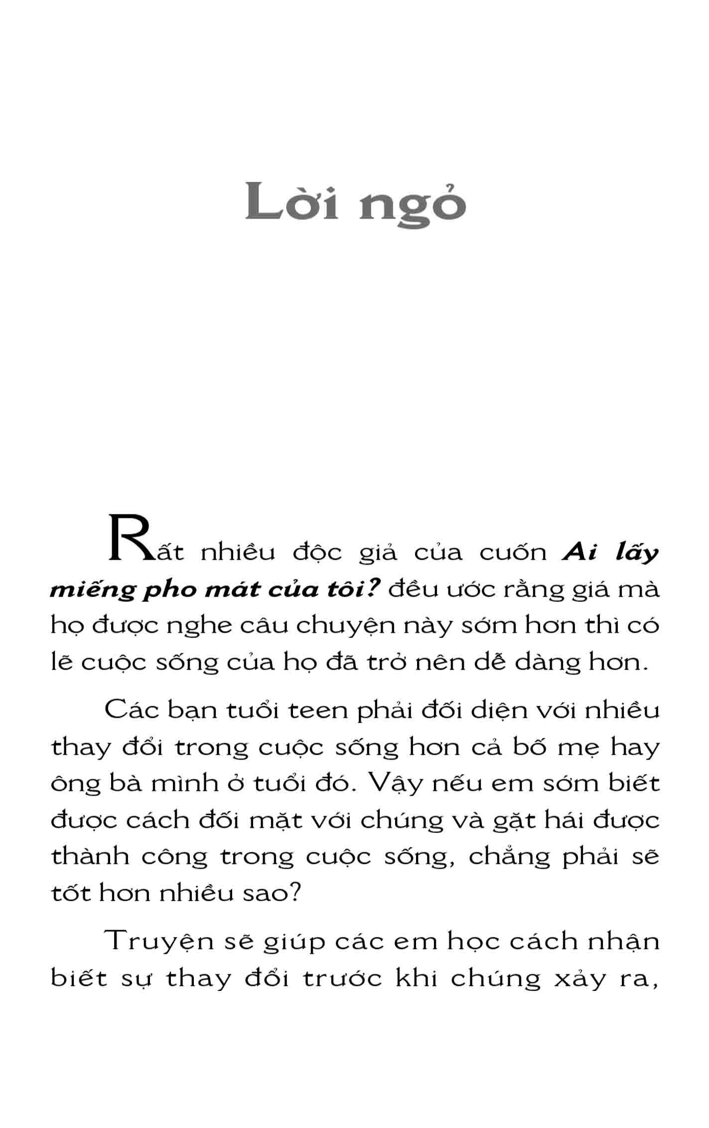Sách Ai Lấy Miếng Pho Mát Của Tôi ? Phiên Bản Dành Cho Độc Giả Trẻ