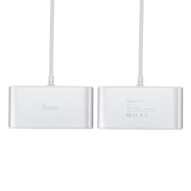 Bộ chia tẩu sạc trên xe hơi ô tô HOCO Z13 ( 3 tẩu sạc+ 2 cổng usb ) Dành cho điện thoại iPhone iP Huawei Samsung  - Hàng chính hãng