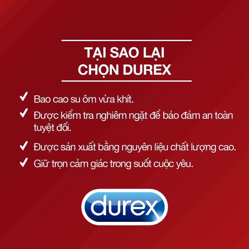 Bao cao su Durex Fetherlite 12 bao / hộp + Tặng 1 Bao cao su INNOVA Siêu gai