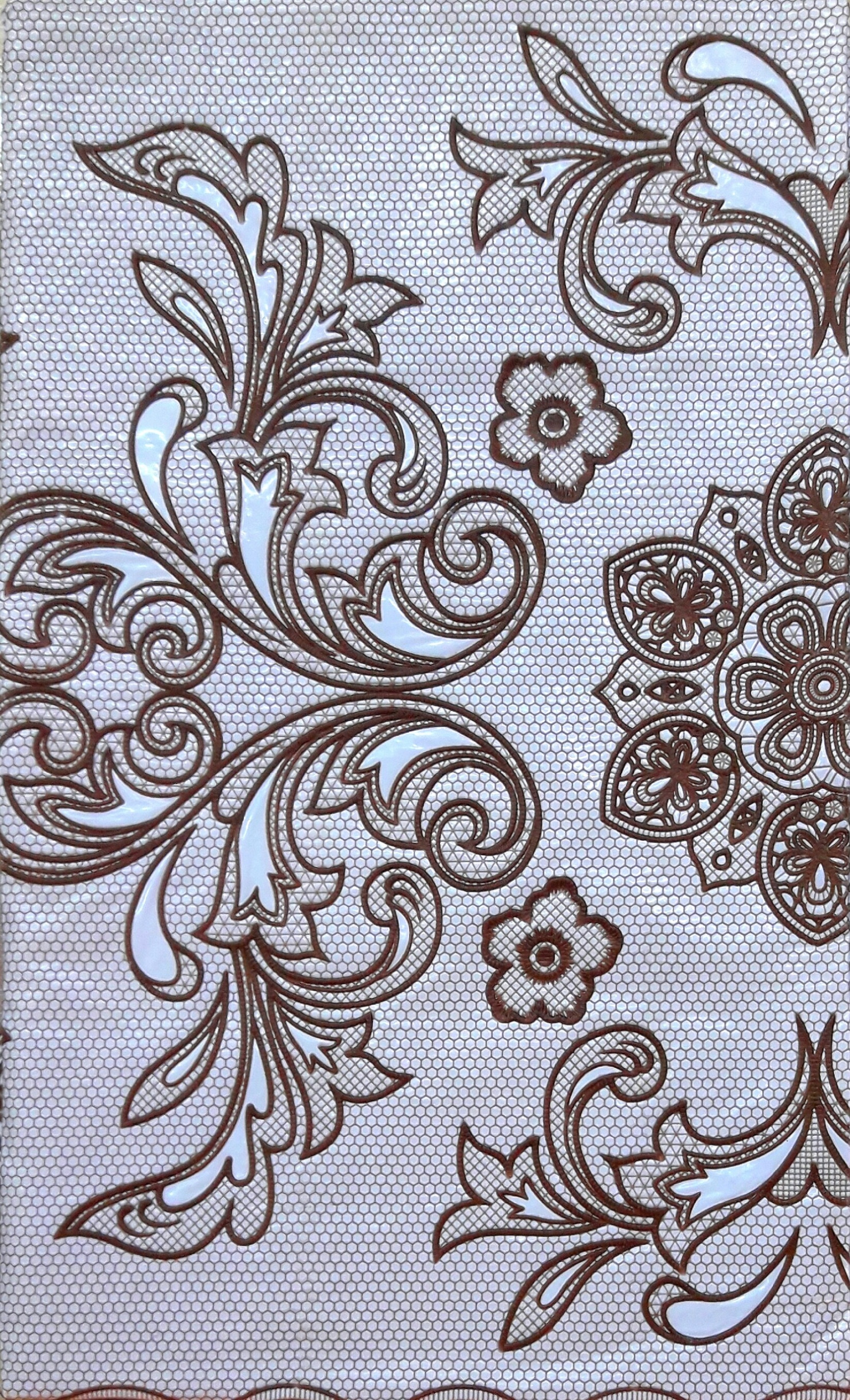 Khăn Trải Bàn PAULEE 856B tròn 150cm Nâu