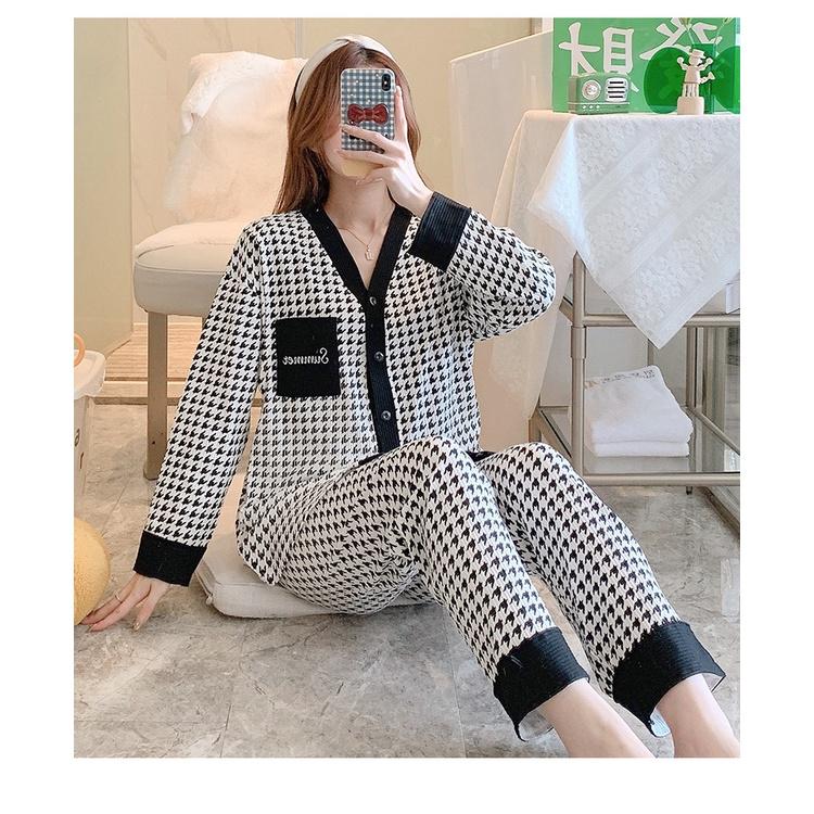 Bộ pyjama bầu mặc nhà thanh lịch BD205