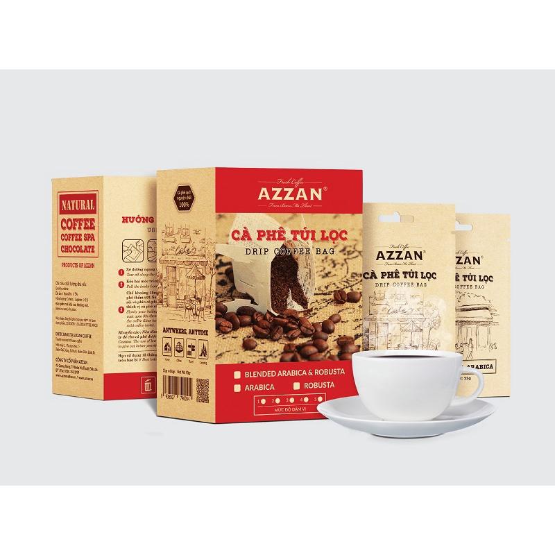 Cà phê túi lọc AZZAN (Arabica - Robusta) / Cà phê tiện lợi cho mùa dịch