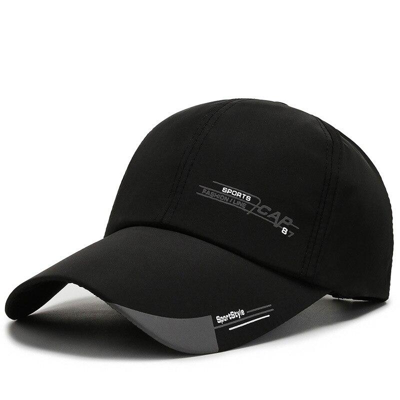 Mùa Hè Thể Thao Ngoài Trời Nón Nhanh Khô Nam Nón Dòng Thời Trang Mũ Bóng Chày Dài Che Vành Bóng Nón Snapback Cho Hat xương Gorras Color: Navy