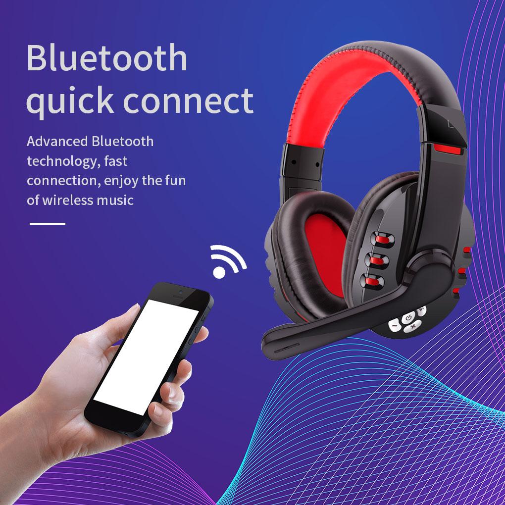 V8-1 Tai Nghe V5.0 Bluetooth Tai Nghe Stereo Không Dây Tai Nghe Chụp Tai Có Micro Cho Máy Tính, Laptop Cho Samsung Xiaomi