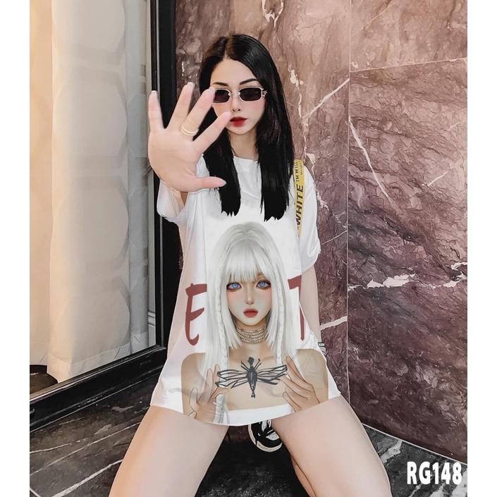Áo Thun Unisex Form Rộng Hàng QC Cotton Oversize,Hình In Sắc Nét,Phong Cách Hàn Quốc TH205