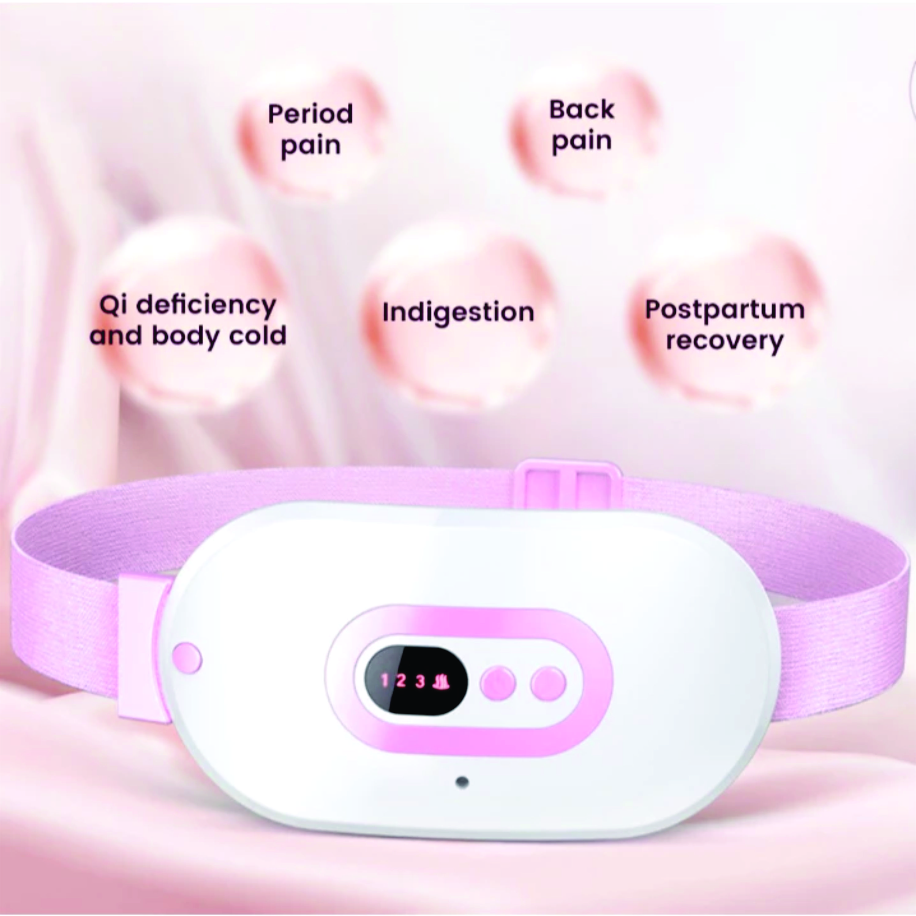 Đai hỗ trợ Giảm Béo, Giảm Đau Kinh Nguyệt, Sưởi Ấm Bụng, Massage, SUPER BELT Rung, Nóng Và Xung Điện EMS, Công Nghệ Nhật Bản