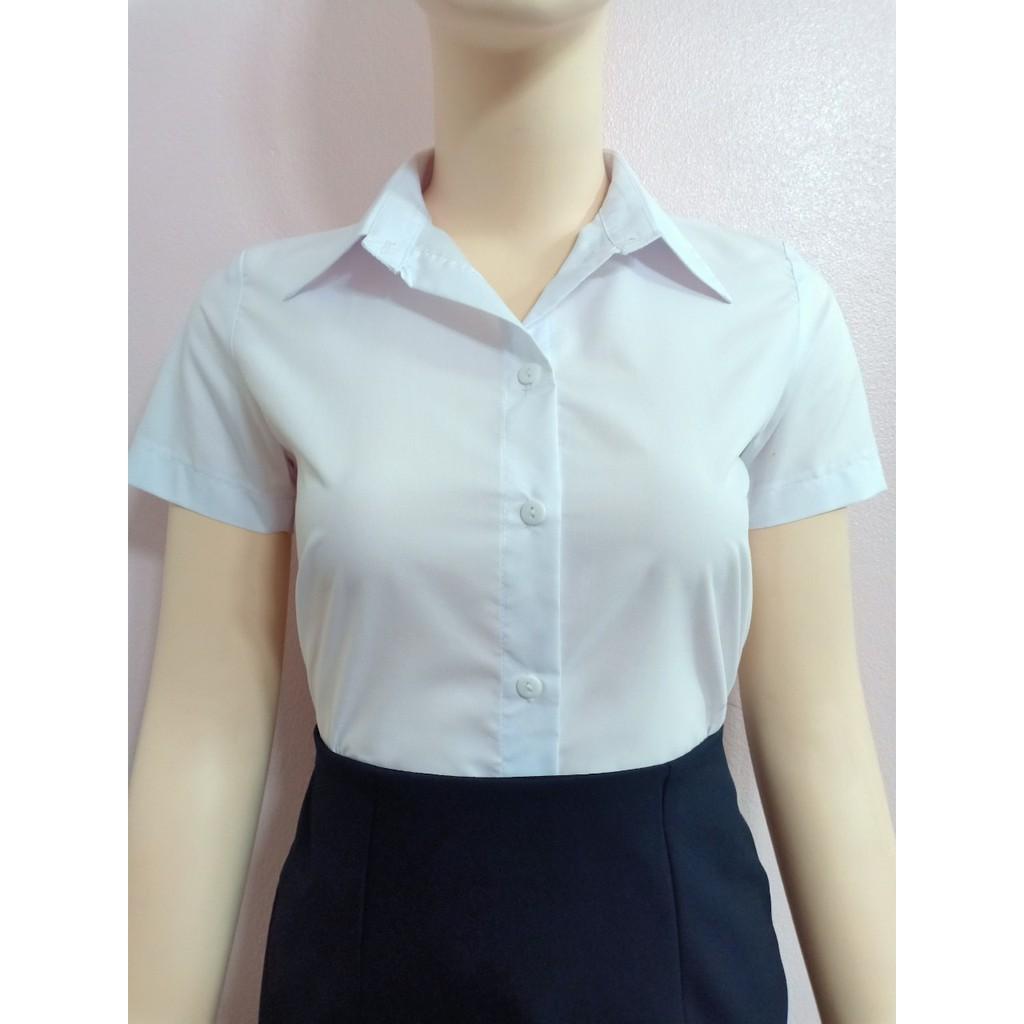 Áo sơ mi nữ trắng tay ngắn