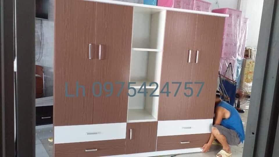 Tủ nhựa đài loan 4 cánh 1 kệ
