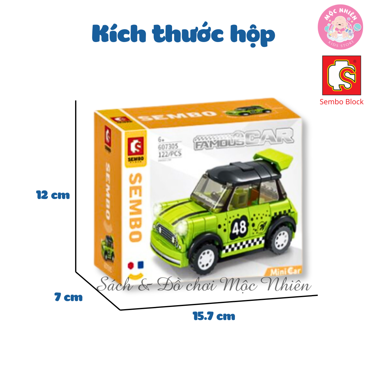 Đồ chơi lắp ráp xếp hình SEMBO BLOCK Famous Car - Xe mini đáng yêu - Dành cho bé từ 6 tuổi