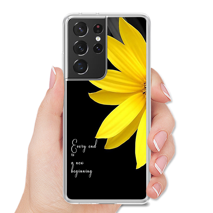 Ốp lưng điện thoại SAMSUNG GALAXY S21 ULTRA – Silicon dẻo – 0037 DAISY01 – Hàng Chính Hãng