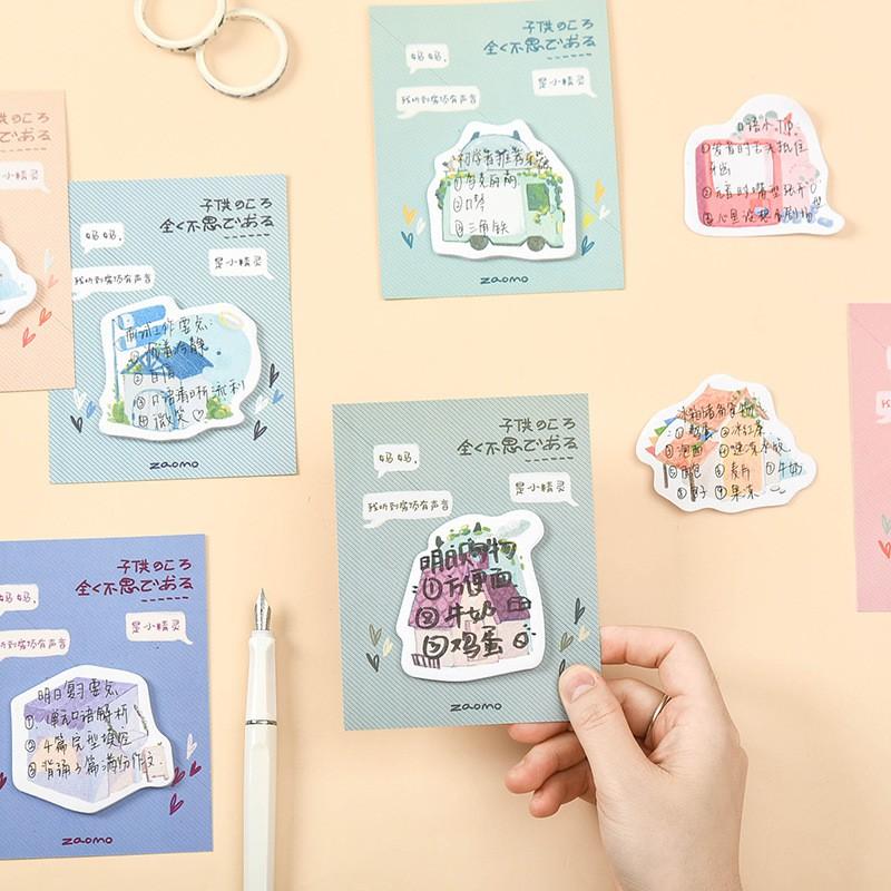 Tập 30 Tờ Giấy Note hình Yêu Tinh Dễ Thương, Giấy Dán Ghi Chú, Sticky Note ST402