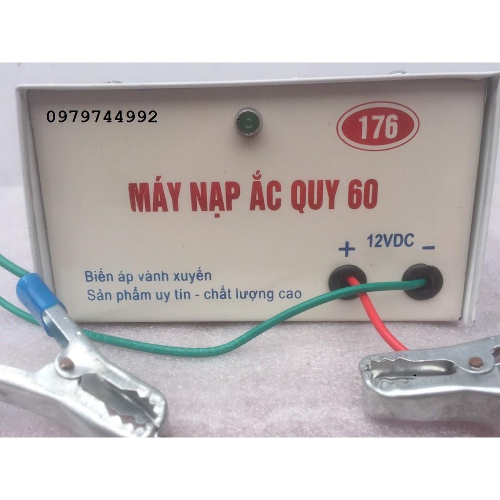 Sạc ắc quy 12v tự ngắt nạp bình từ 1 - 60 Ah. Lõi đồng 100%