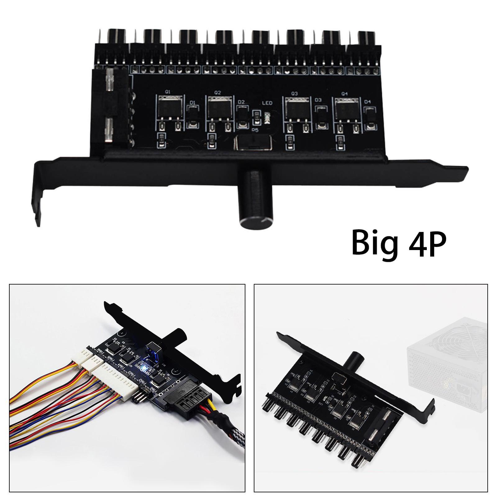 PC Fan Hub Cooling Fan Speed Controller Supporting 6 Fans Durable Accessories Professional