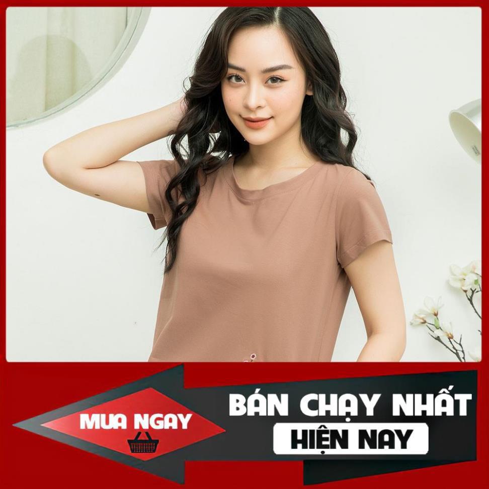 Đồ bộ đùi nữ cao cấp thêu hoa chất Cotton sợi Tre Bamboo, vải mát mịn, co giãn, thoải mái và tiện lợi