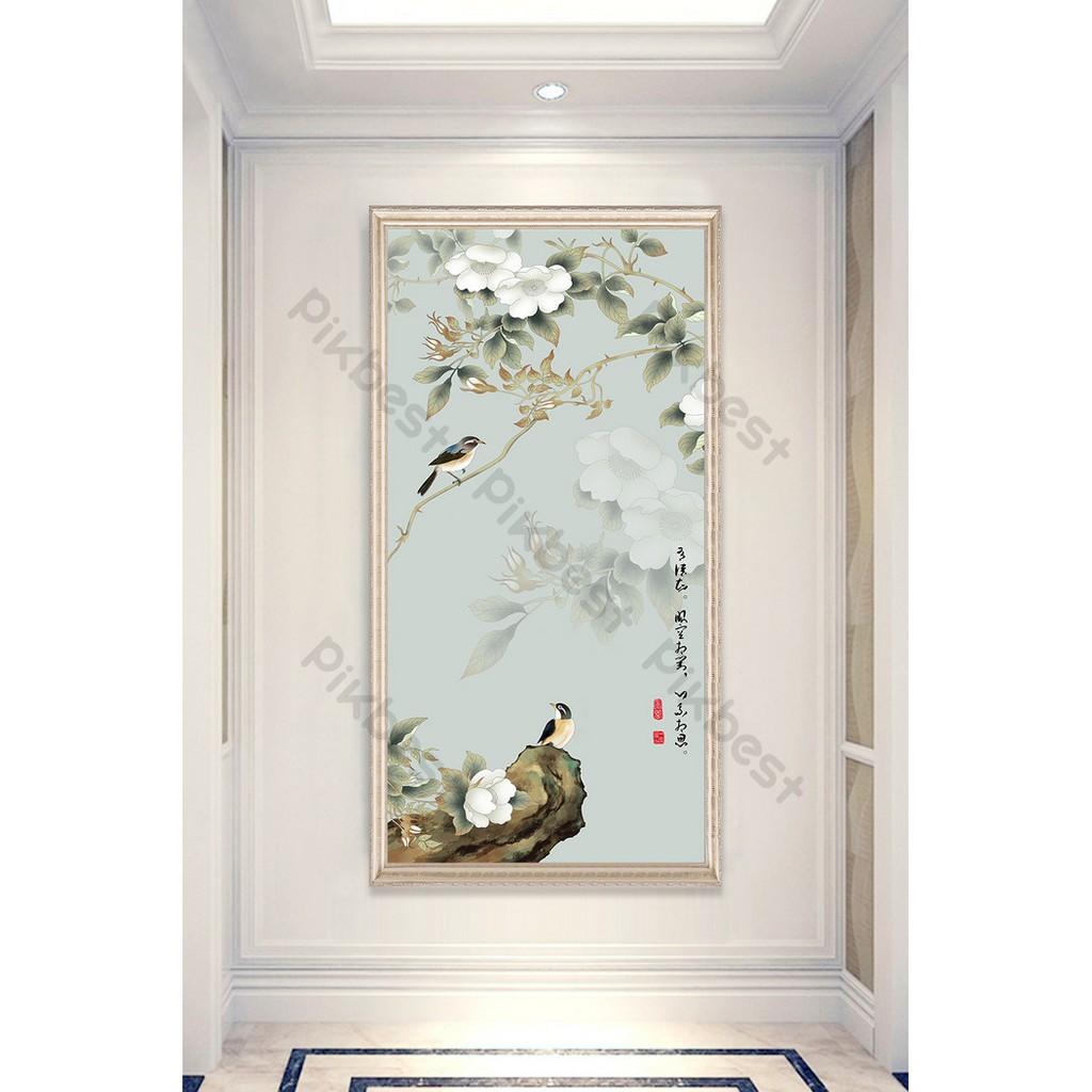 Tranh dán tường Tranh 3D dán tường ALONe Đôi Chim MS01