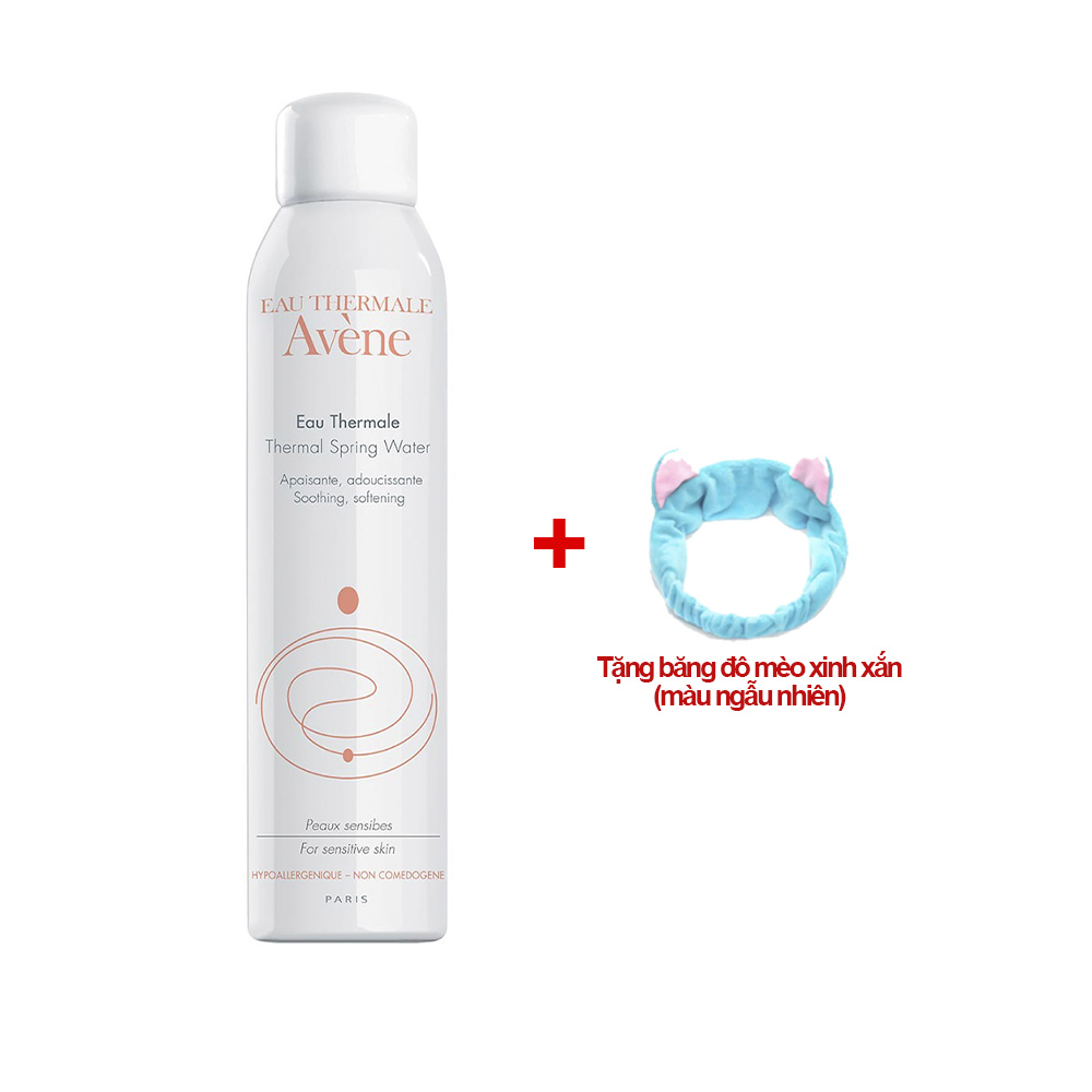  Nước Xịt Khoáng Dưỡng Da Avene Thermal Spring Water 300ml (Tặng băng đô mèo xinh xắn màu sắc ngẫu nhiên)